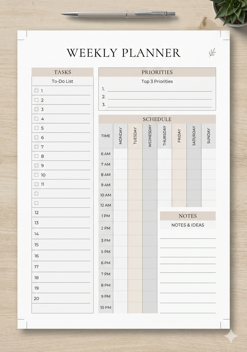 Weekly Planner Printable